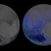 Ūdens ledus izvietojums uz Plutona virsmas