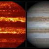 Jupiters infrasarkano staru diapazonā un redzamajā gaismā