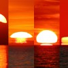 Četri dažādi saulrieti