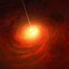 Melnais caurums mākslinieka skatījumā (ESO/M. Kornmesser)