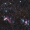 Oriona komplekss - Oriona, Zirga galvas un Liesmojošais miglāji