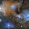 Rho Ophiuchi krāsainie mākoņi