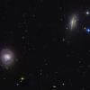 Vaļa duets M77 un NGC 1055