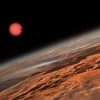 Mākslinieka skatījums uz TRAPPIST-1 sistēmu