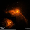 Čandras rentgenstaru observatorijas attēls, kurā redzama M87 galaktika