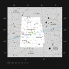 Baltā pundura atrašanās vieta Vēža zvaigznājā. Autortiesības: ESO, IAU and Sky & Telescope