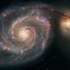 Spirālveida galaktika M51 (NGC 5194)  un tās mazākais pavadonis