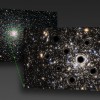 Melnie caurumi mākslinieka skatījumā. Autortiesības: ESA/Hubble, N. Bartmann