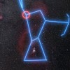 Betelgeizes atrašanās vieta Oriona zvaigznājā; autortiesības: ESO/N. Risinger (skysurvey.org)