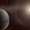 Zvaigzne HD 152843 un tās planētas; autortiesības: NASA/Scott Wiessinger