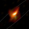 M77 supermasīvā melnā cauruma reģions; autortiesības: ESO/Jaffe, Gámez-Rosas et al.