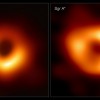 M87 un Piena Ceļa galaktiku supermasīvie melnie caurumi; autortiesības: EHT Collaboration