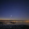 Venēras un Jupitera satuvošanās